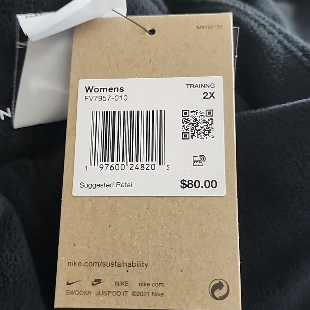 Nike Therma-Fit Oversized 1/2 Zip Fleece Top New With Tags - Picture 10 of 12